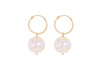 9ct Yellow Gold Baroque Pearl Drop Earrings