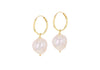 9ct Yellow Gold Baroque Pearl Drop Earrings