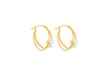 9ct Yellow Gold Floating Zirconia Twin Hoop Earrings