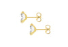 9ct Yellow Gold Square Stud Earrings