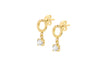 9ct Yellow Gold Hooped Drop Stud Earrings