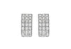 9ct Yellow Gold Triple Row Zirconia Huggy Earrings