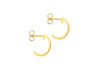 9ct Yellow Gold 0.90ct Diamond Crescent Stud Earrings