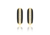 9ct Yellow Gold 0.100ct Diamond Stripe Hoop Earrings