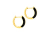 9ct Yellow Gold 0.100ct Diamond Stripe Hoop Earrings