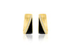 9ct Yellow Gold 0.60ct Diamond Curved Edge Stud Earrings