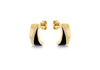 9ct Yellow Gold 0.60ct Diamond Curved Edge Stud Earrings