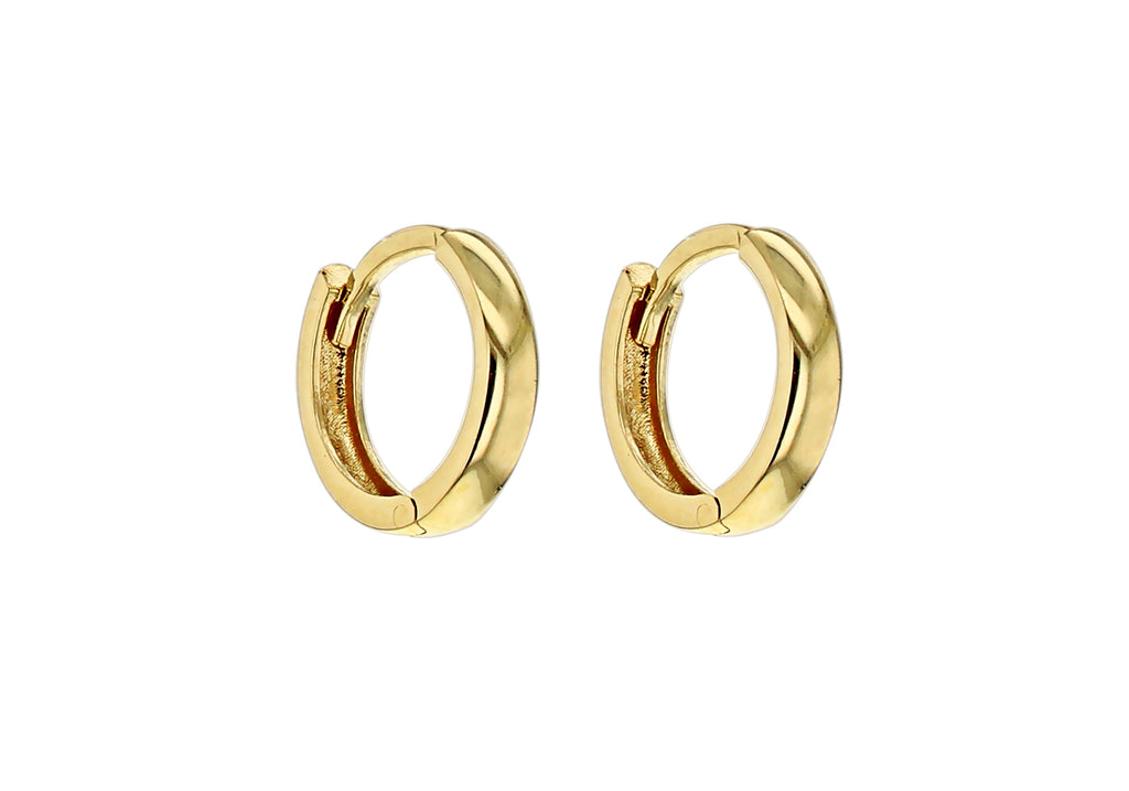 18ct Yellow Gold Huggy Hoop Creole Earrings