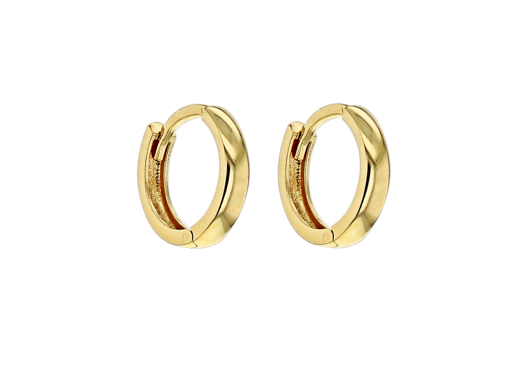 18ct Yellow Gold Huggy Hoop Creole Earrings