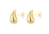 9ct Yellow Gold White Zirconia Teardrop Earrings