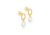 9ct Yellow Gold Baroque Freshwater Pearl Drop Earrings