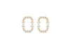 9ct Yellow Gold White Zirconia Square Hoop Earrings