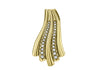 9ct Yellow Gold 0.20ct Diamond Wave Pendant