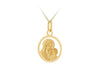 9ct Yellow Gold Diamond Cut Mary & Child Pendant
