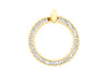 9ct Yellow Gold Diamond Cut Round White Zirconia Pendant