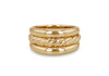 9ct Yellow Gold Knotted Triple Band Ring
