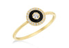 9ct Yellow Gold 0.05ct & 0.19ct Diamond Halo Ring