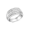 9ct White Gold 0.50ct Diamond Multi-Row Lattice Ring