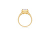 9ct Yellow Gold 0.03ct Diamond & Opal Square Halo Ring