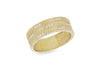 9ct Yellow Gold 0.16ct Diamond Satin Band Ring