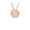 9ct Rose Gold 0.05ct Pave Set Diamond Round Pendant
