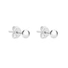 18ct White Gold 5mm Polished Ball Stud Earrings