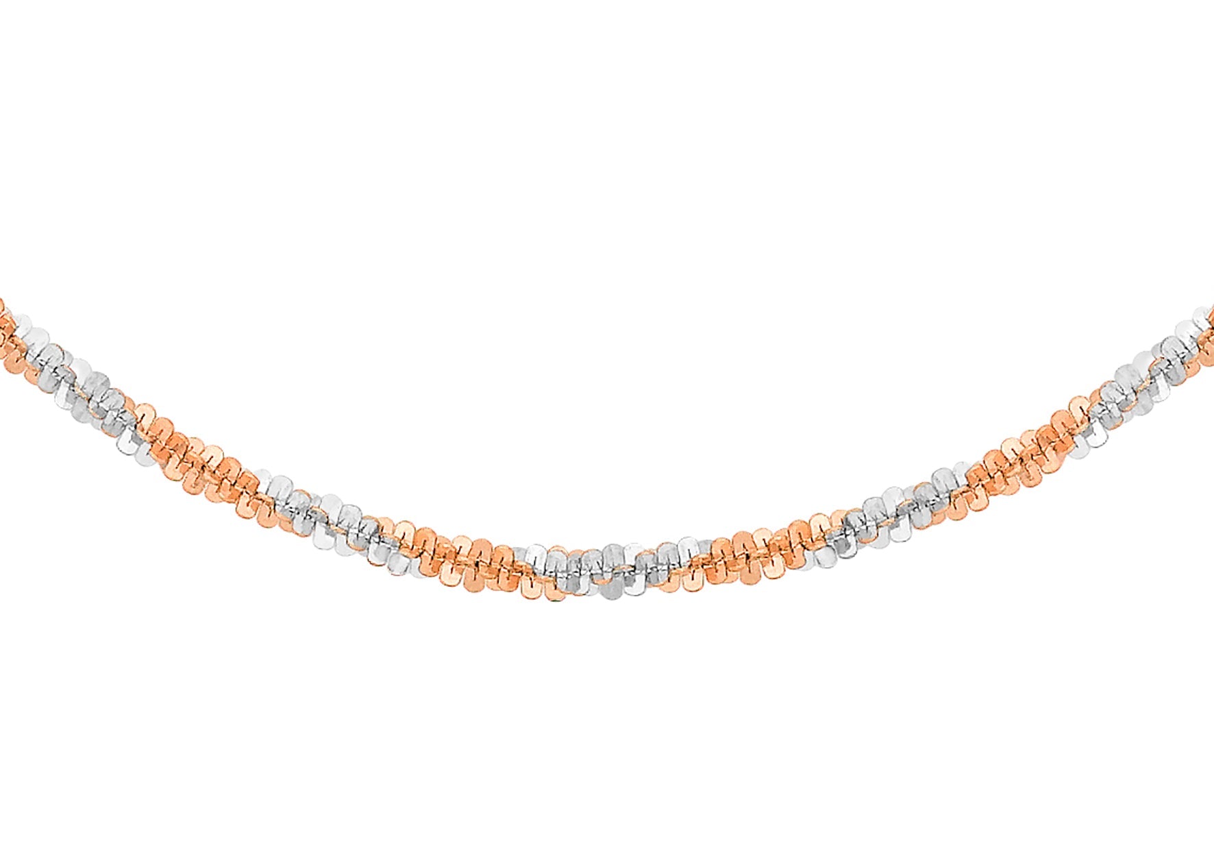 Двуцветна верижка Tocalle от стерлингово сребро 40