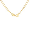 9ct Two-Tone Gold Zirconia Textured Ribbon Double-Belcher Chain Necklace