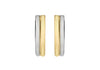 9ct Two-Tone Gold Angular Huggy Earrings