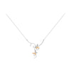 9ct Two-Tone Gold 0.04ct Diamond Butterfly Necklet