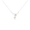9ct Two-Tone Gold 0.04ct Diamond Butterfly Necklet