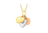 9ct 3-Tone Gold Triple Heart Pendant
