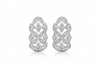 9ct бяло злато 0,12ct диамантени филигранни обеци