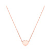 9ct Rose Gold Solid Heart Adjustable Necklace