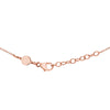 9ct Rose Gold Solid Heart Adjustable Necklace