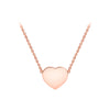 9ct Rose Gold Solid Heart Adjustable Necklace