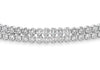 9ct White Gold Zirconia Double Tennis Bracelet