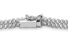 9ct White Gold Zirconia Double Tennis Bracelet