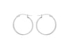 9ct White Gold Small Stardust Creole Earrings