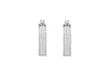 9ct White Gold Small Stardust Creole Earrings