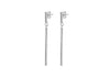 9ct White Gold Nunchaku Drop Stud Earrings