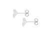 9ct White Gold Heart Stud Earrings