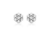 9ct White Gold 0.25ct Diamond Cluster Stud Earrings