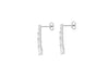 9ct White Gold Graduated Zirconia Drop Earrings