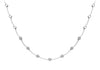 9ct White Gold 1.00ct Invisible Set Diamond Bar Necklet