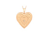 9ct Rose Gold 0.01ct Diamond Set Etched Heart Locket