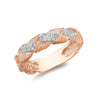 9ct Rose Gold 0.12ct Diamond Satin Woven Rope Ring