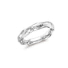 9ct White Gold Faceted Organic Band Ring