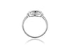 9ct White Gold 0.05ct & 0.34ct Diamond Black Octagon Ring