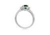 9ct White Gold Nano Emerald & Zirconia Shoulder Ring